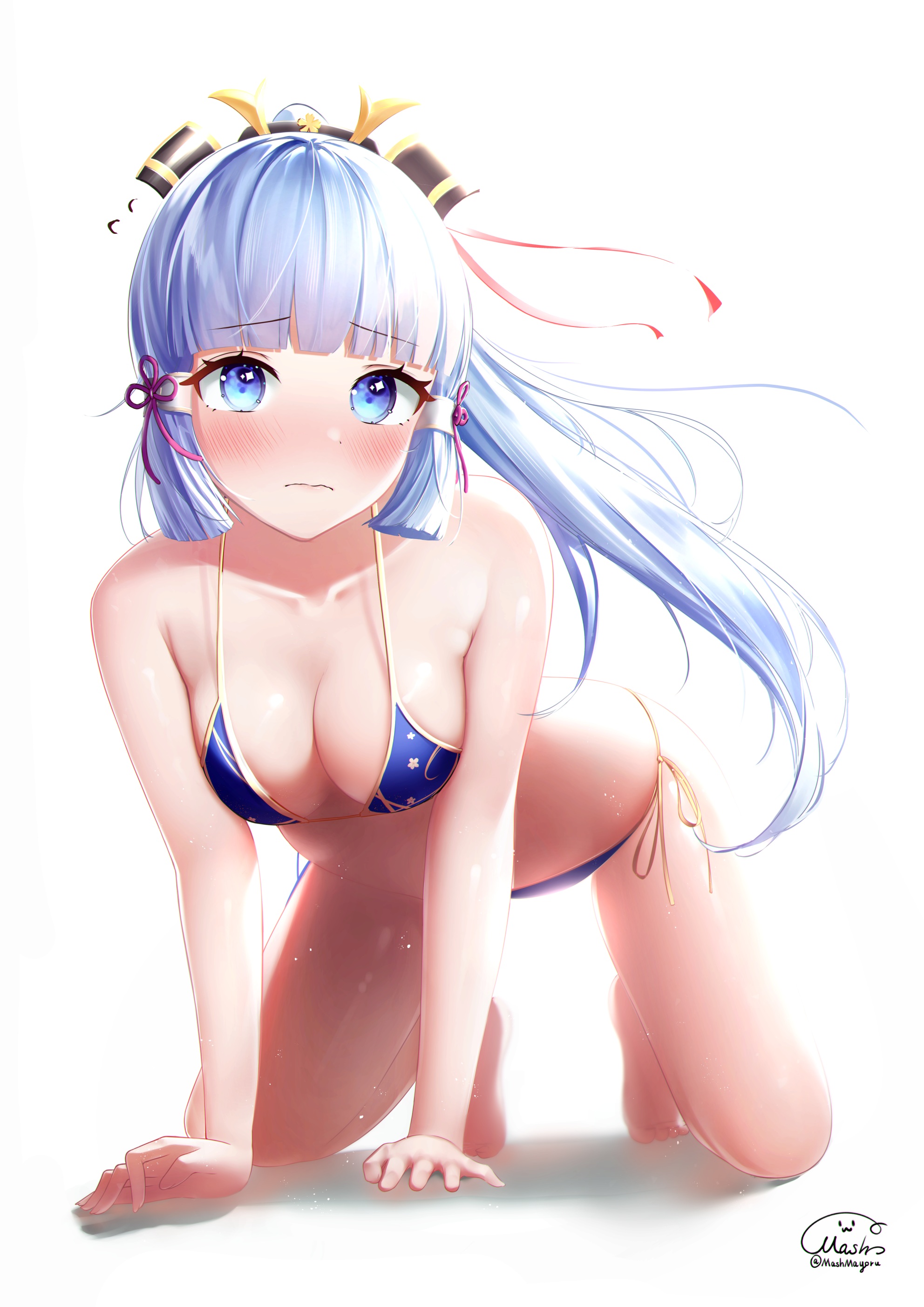 Mash Mayoru Genshin Impact Kamisato Ayaka Bikini Swimsuits 825952 Yande Re